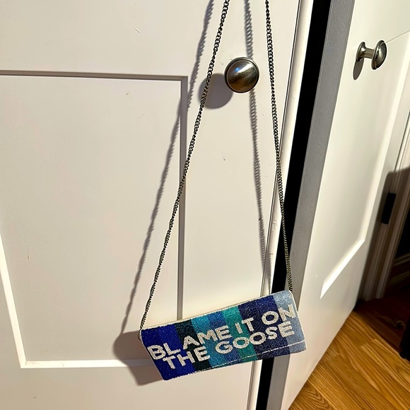 Funny boutique blame it on the goose dainty jeweled women’s designer bag - Picture 2 of 5